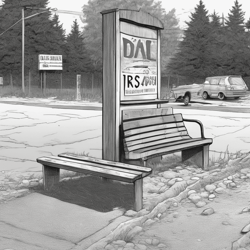 The sign's still here, but the road's gone.